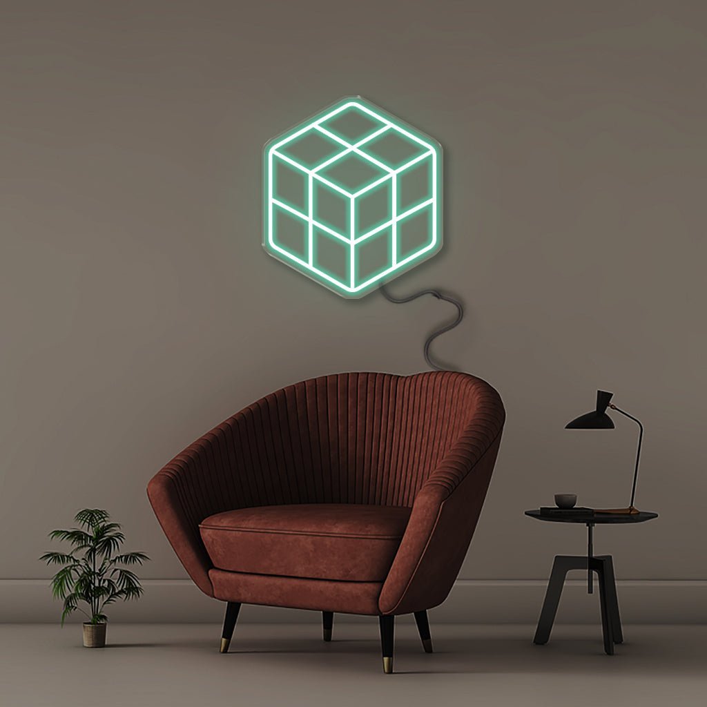 Rubix Cube - Neonific - LED Neon Signs - 50 CM - Sea Foam