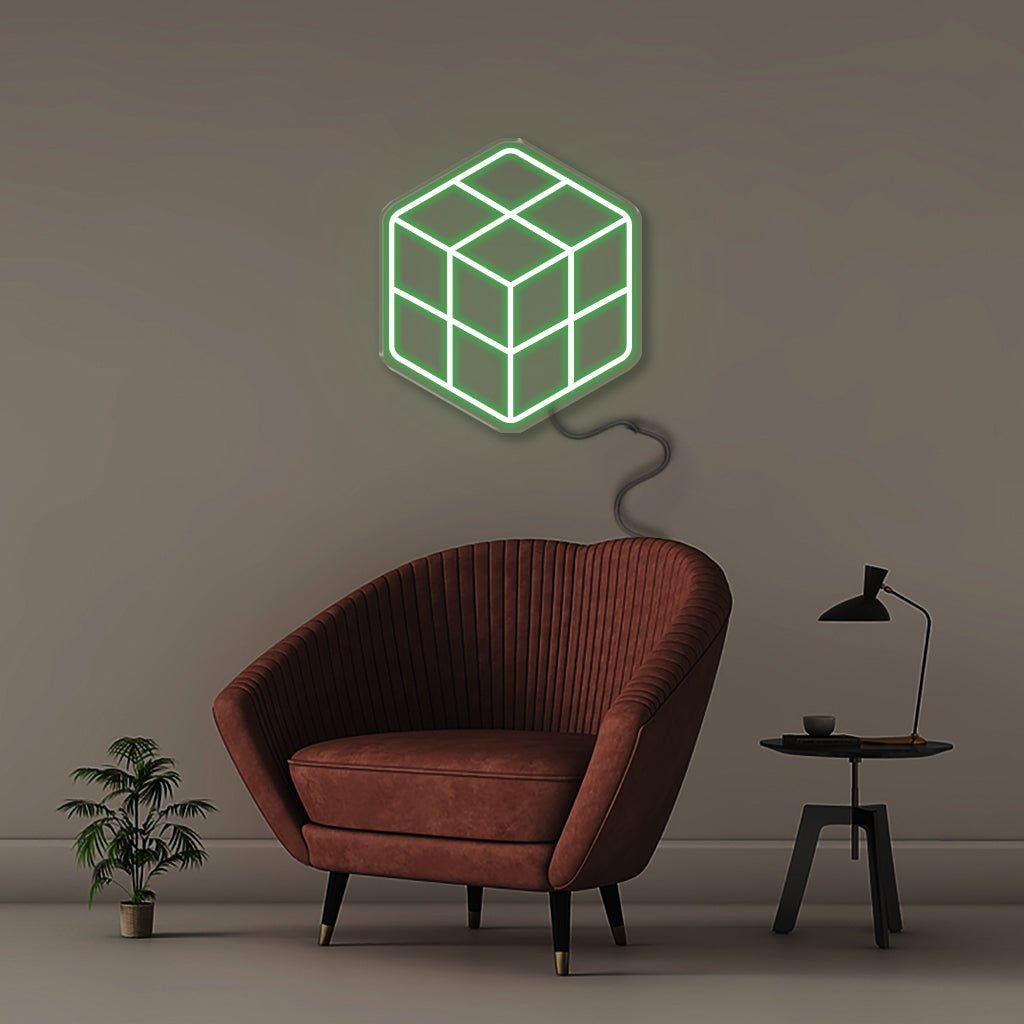 Rubix Cube - Neonific - LED Neon Signs - 50 CM - Green