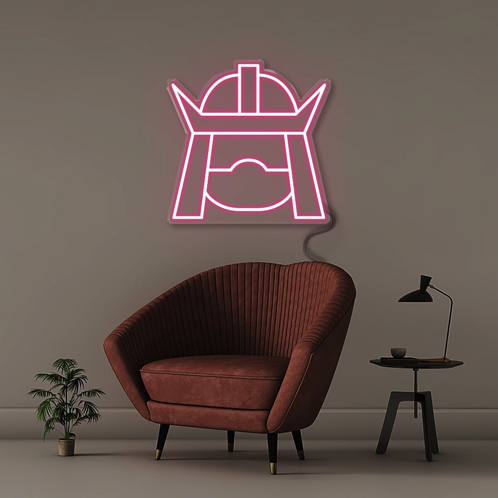 Samurai Helm - Neonific - LED Neon Signs - 50 CM - Pink