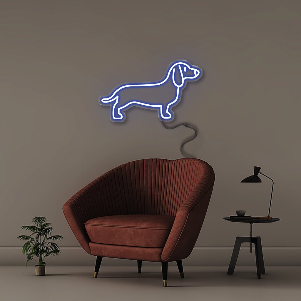 Sausage Dog - Neonific - LED Neon Signs - 50 CM - Blue