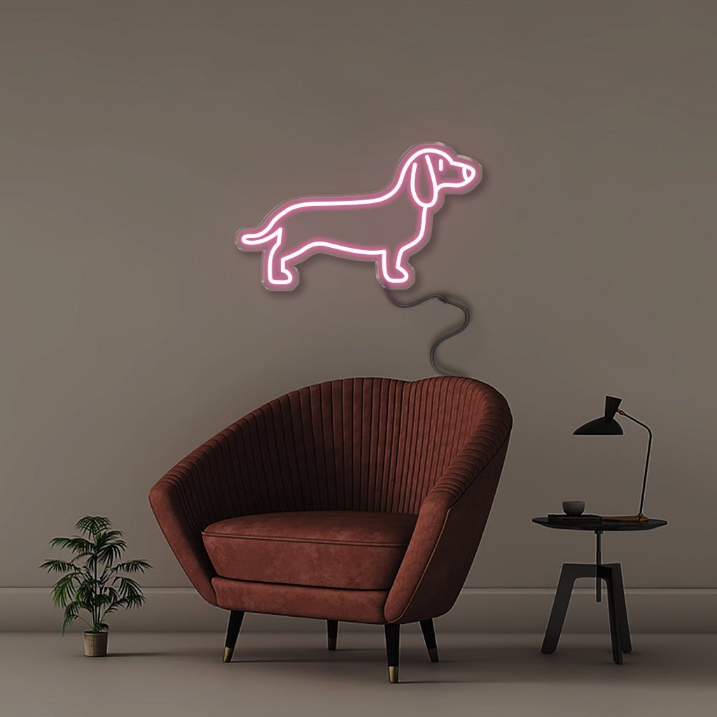 Sausage Dog - Neonific - LED Neon Signs - 50 CM - Light Pink