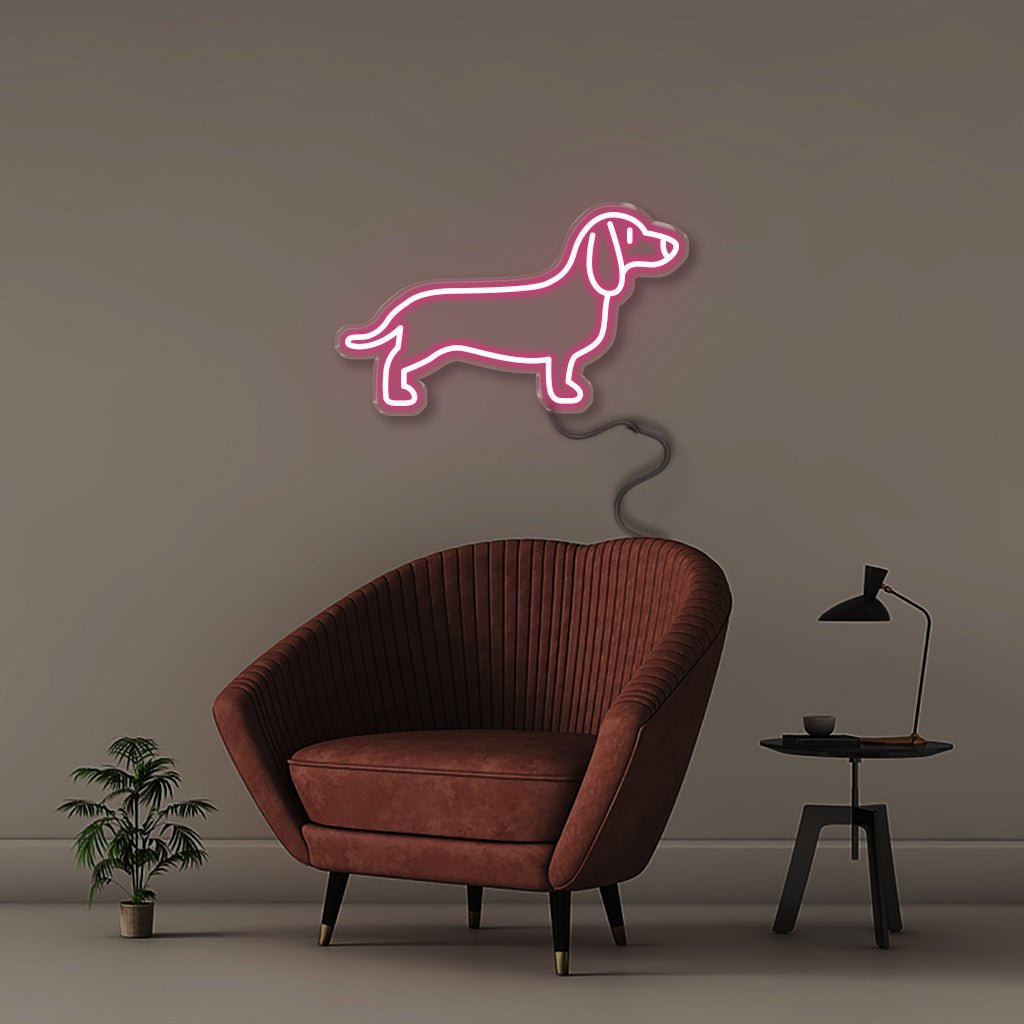 Sausage Dog - Neonific - LED Neon Signs - 50 CM - Pink