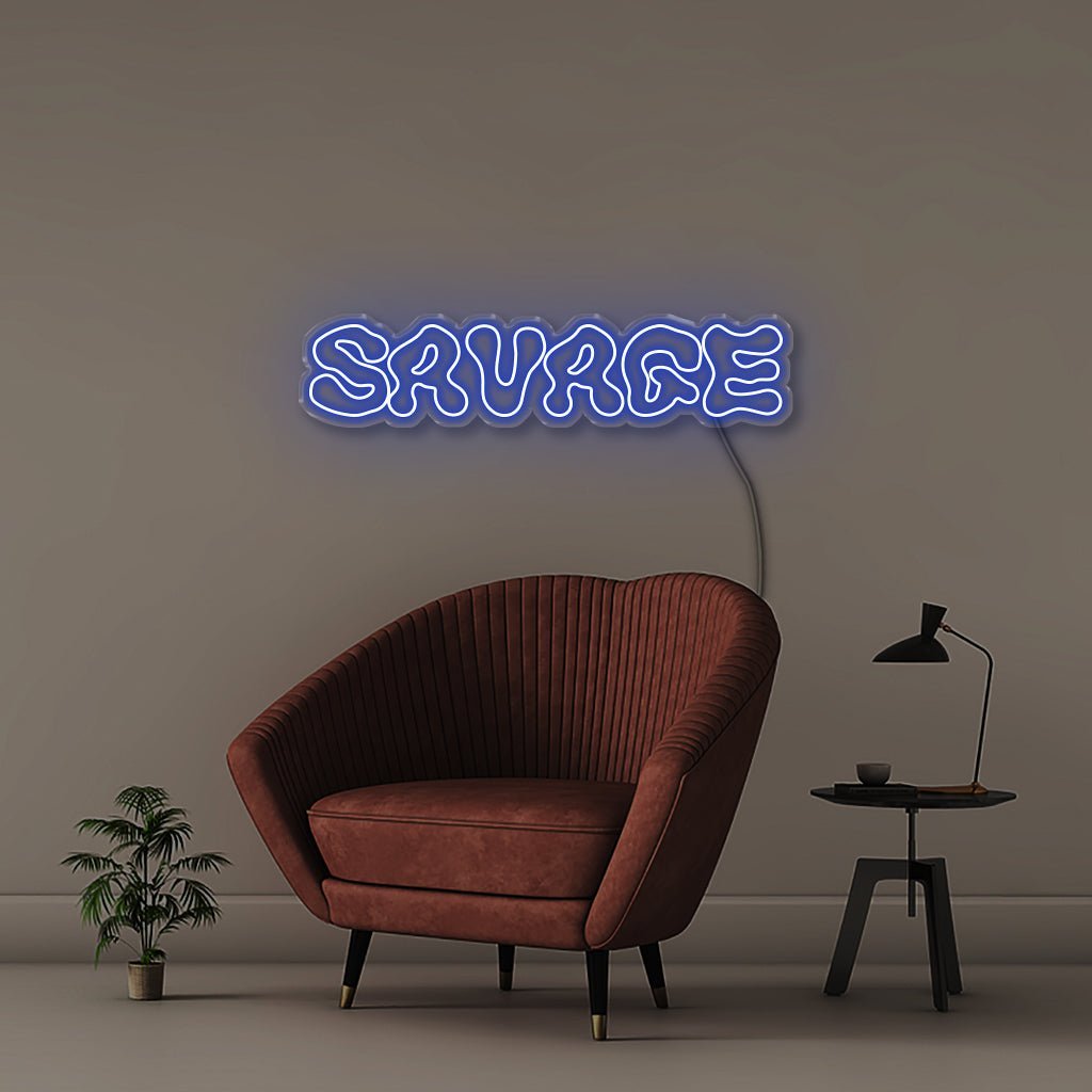 Savage - Neonific - LED Neon Signs - 75 CM - Blue