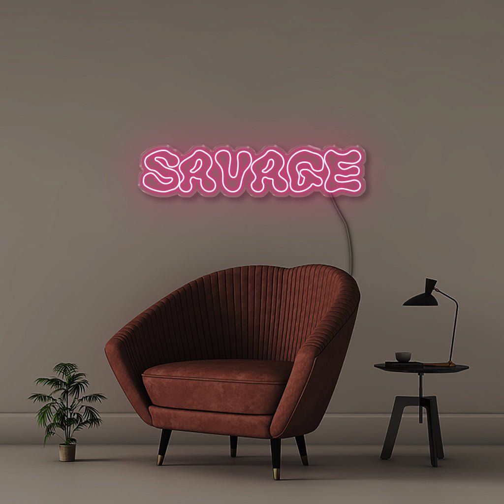 Savage - Neonific - LED Neon Signs - 75 CM - Pink