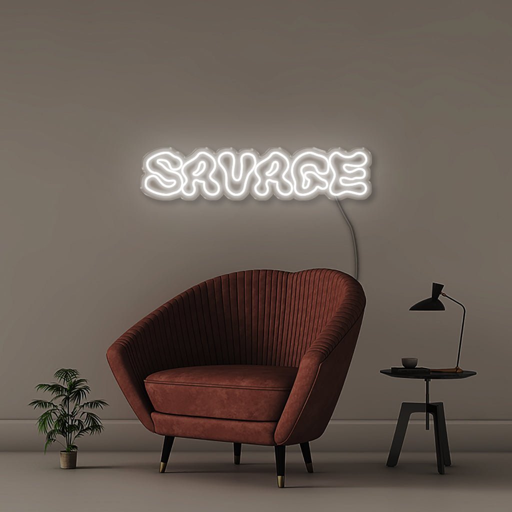 Savage - Neonific - LED Neon Signs - 75 CM - White