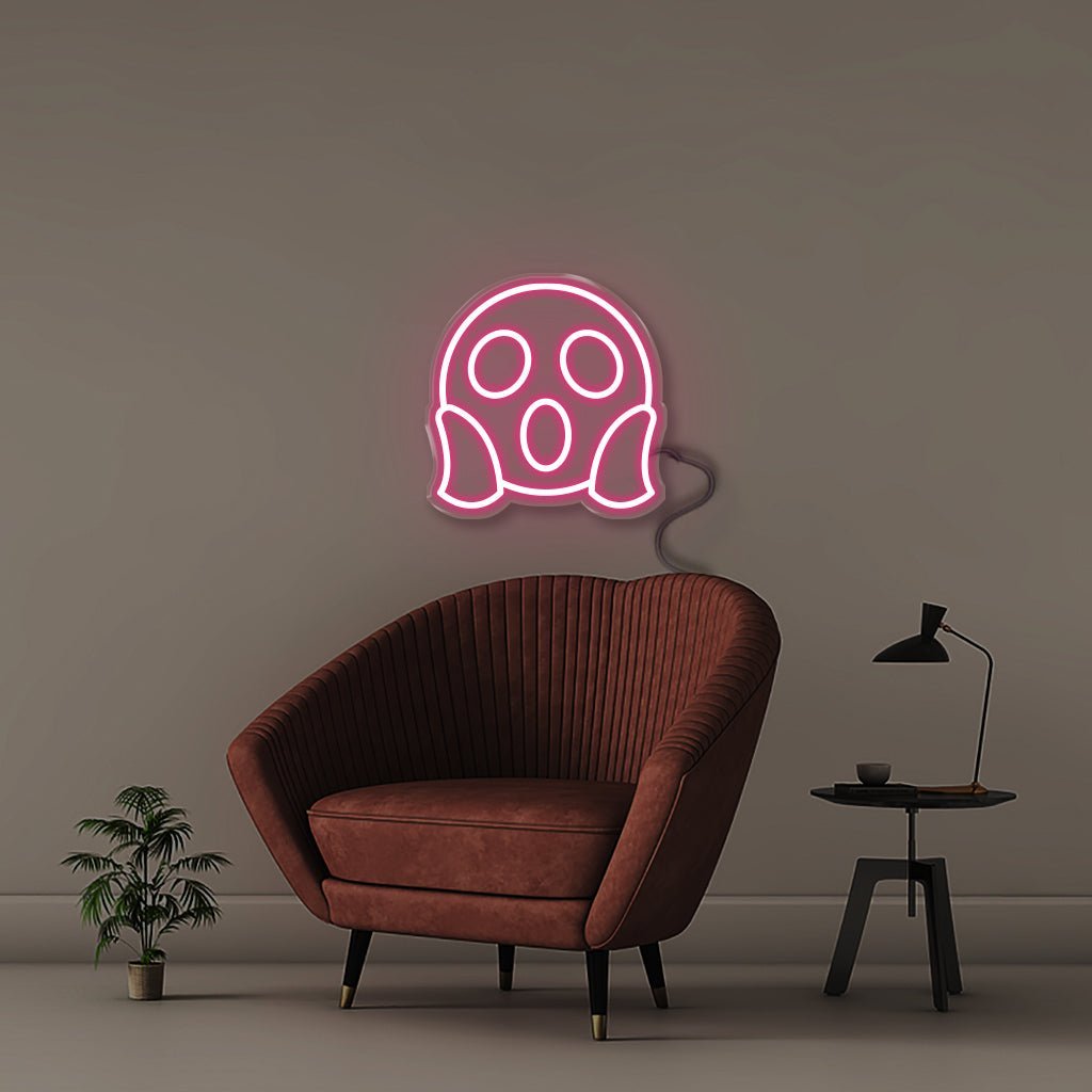 Scream Emoji - Neonific - LED Neon Signs - 50 CM - Pink