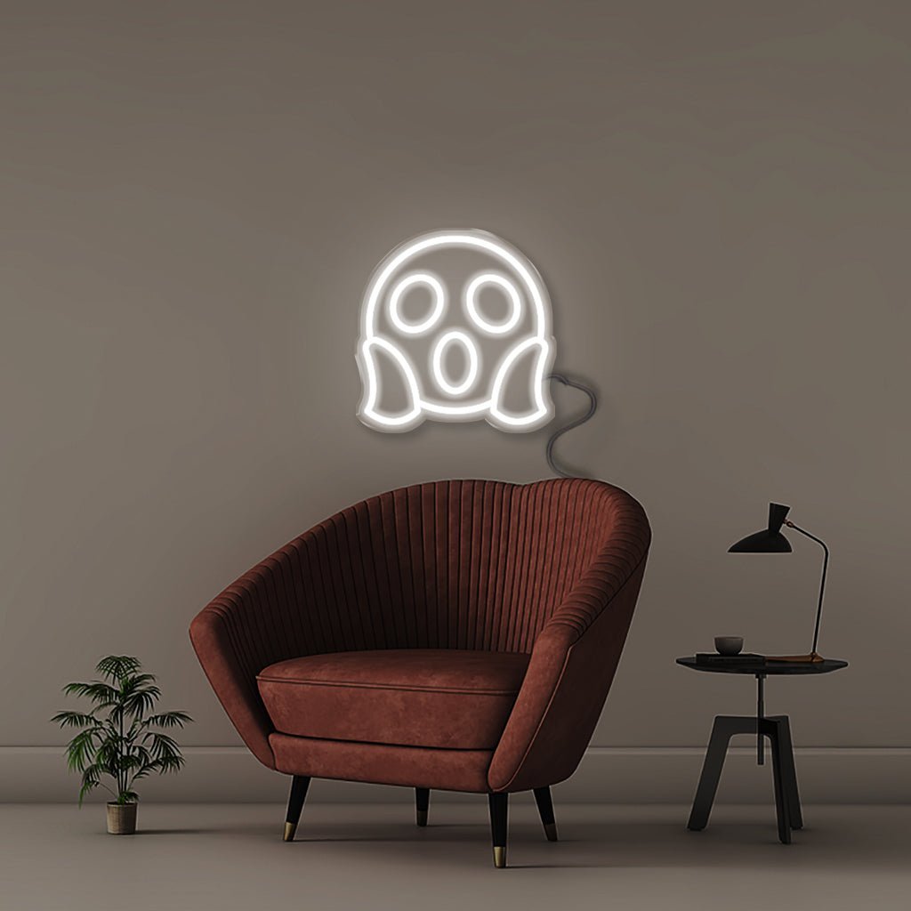Scream Emoji - Neonific - LED Neon Signs - 50 CM - White