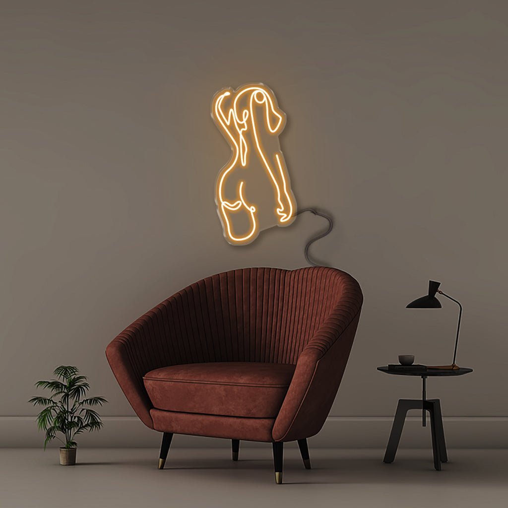 Scribbled Body - Neonific - LED Neon Signs - 50 CM - Orange