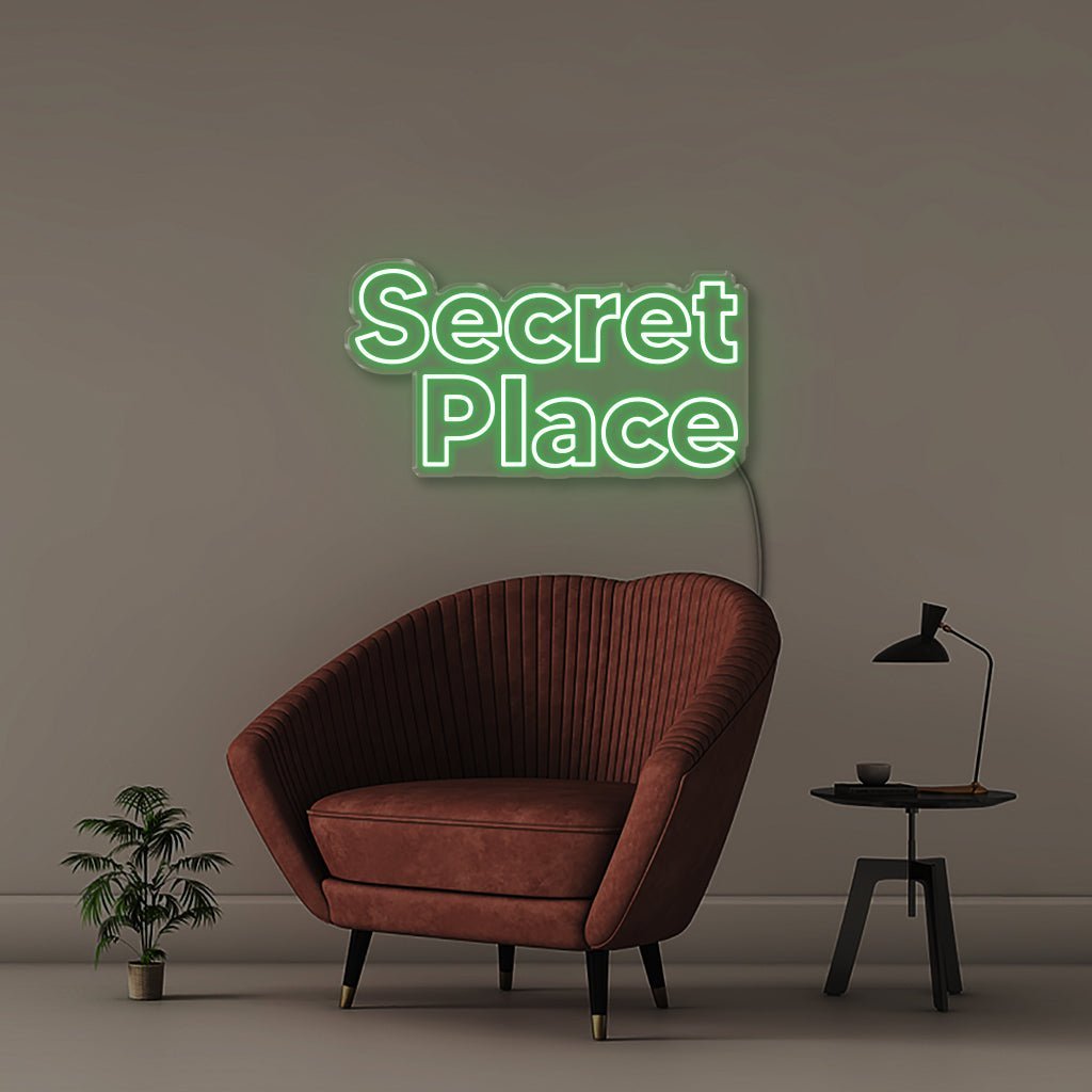 Secret Place - Neonific - LED Neon Signs - 75 CM - Green