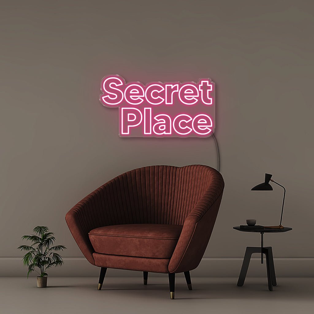 Secret Place - Neonific - LED Neon Signs - 75 CM - Pink