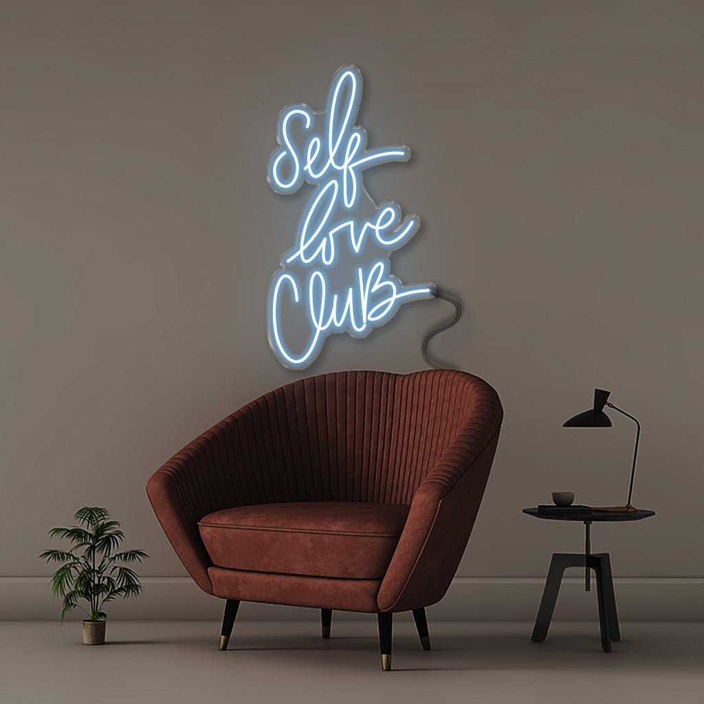 Self Love Club - Neonific - LED Neon Signs - 75 CM - Light Blue