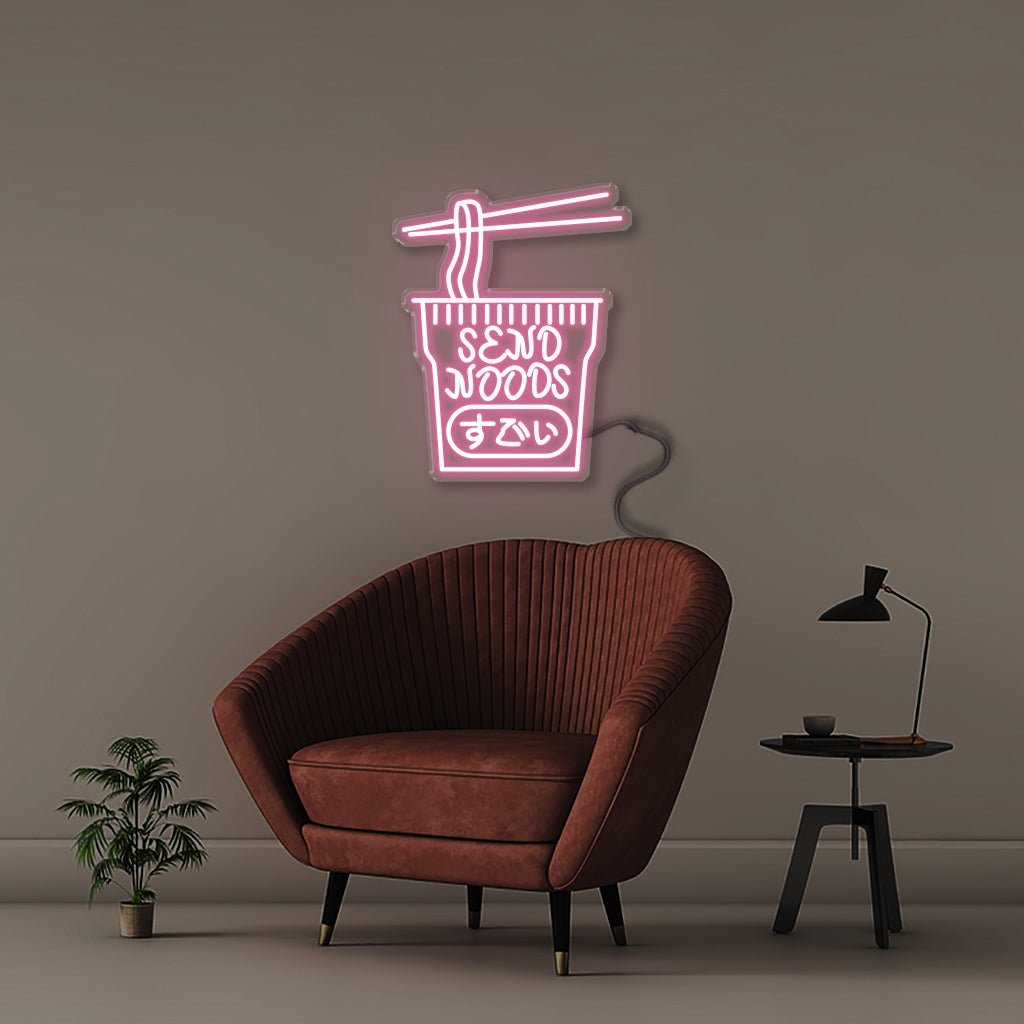 Send Noods - Neonific - LED Neon Signs - 50 CM - Light Pink