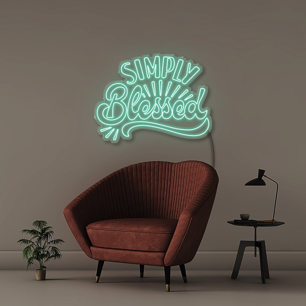 Simply Blessed - Neonific - LED Neon Signs - 100 CM - Sea Foam
