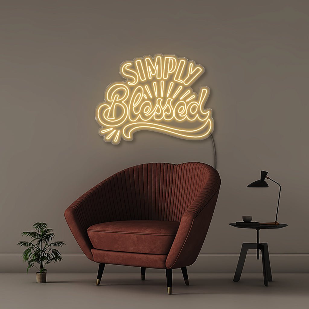 Simply Blessed - Neonific - LED Neon Signs - 100 CM - Warm White