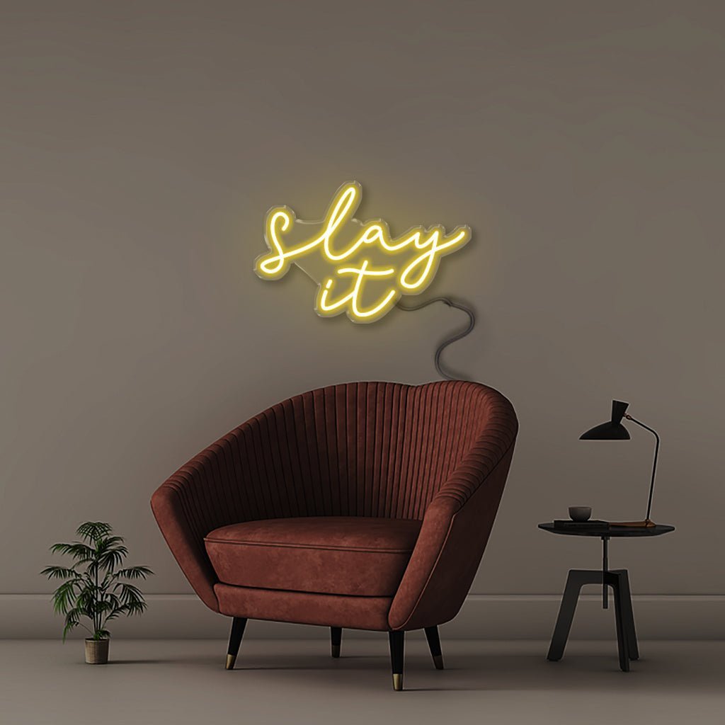 Slay it - Neonific - LED Neon Signs - 50 CM - Yellow