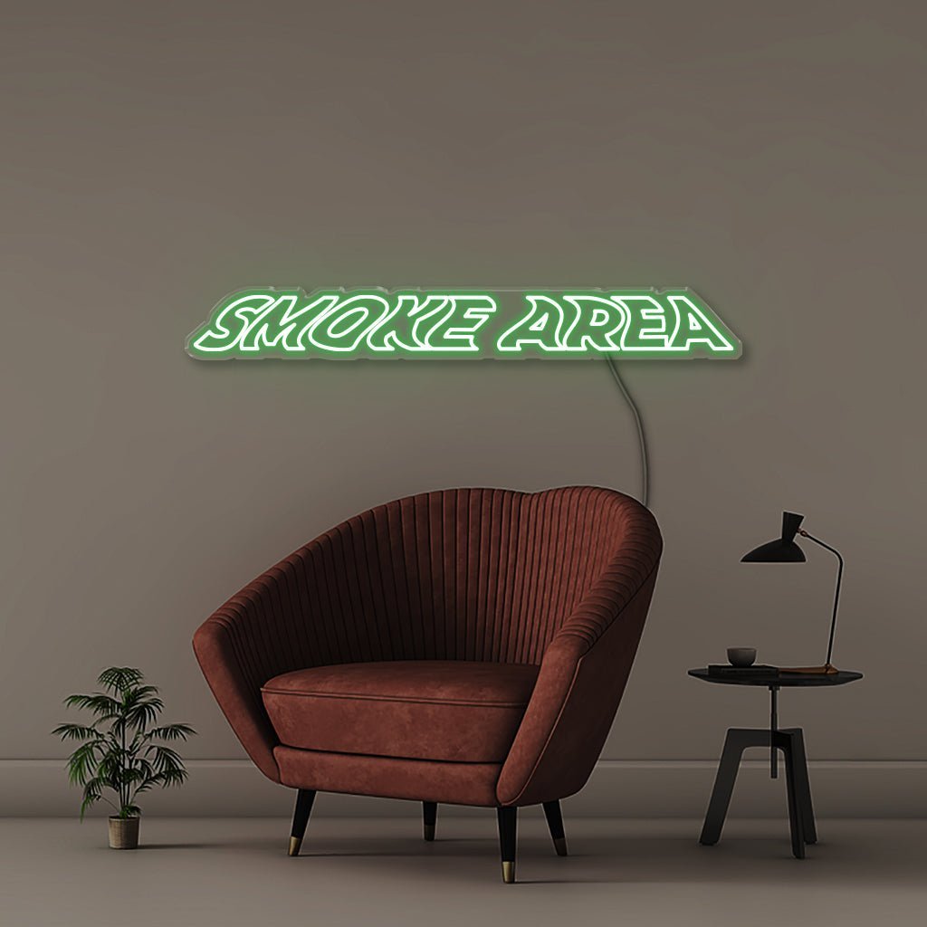 Smoke Area - Neonific - LED Neon Signs - 50 CM - Green