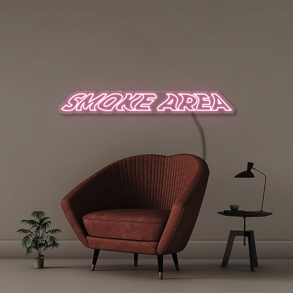 Smoke Area - Neonific - LED Neon Signs - 50 CM - Light Pink