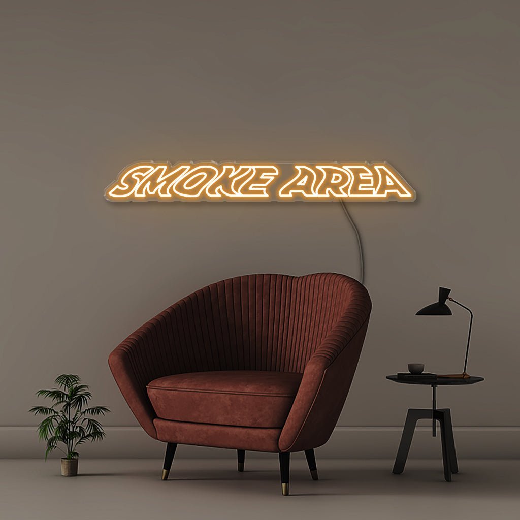 Smoke Area - Neonific - LED Neon Signs - 50 CM - Orange