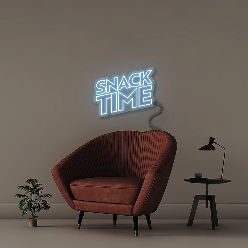 Snack time - Neonific - LED Neon Signs - 75 CM - Light Blue