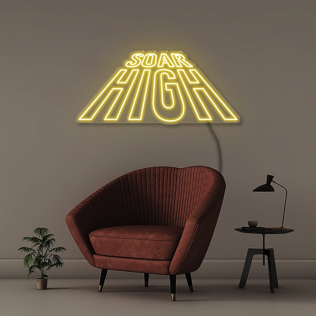 Soar High - Neonific - LED Neon Signs - 100 CM - Yellow