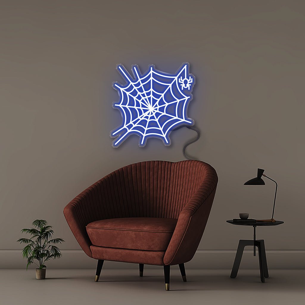 Spider Web - Neonific - LED Neon Signs - 75 CM - Blue