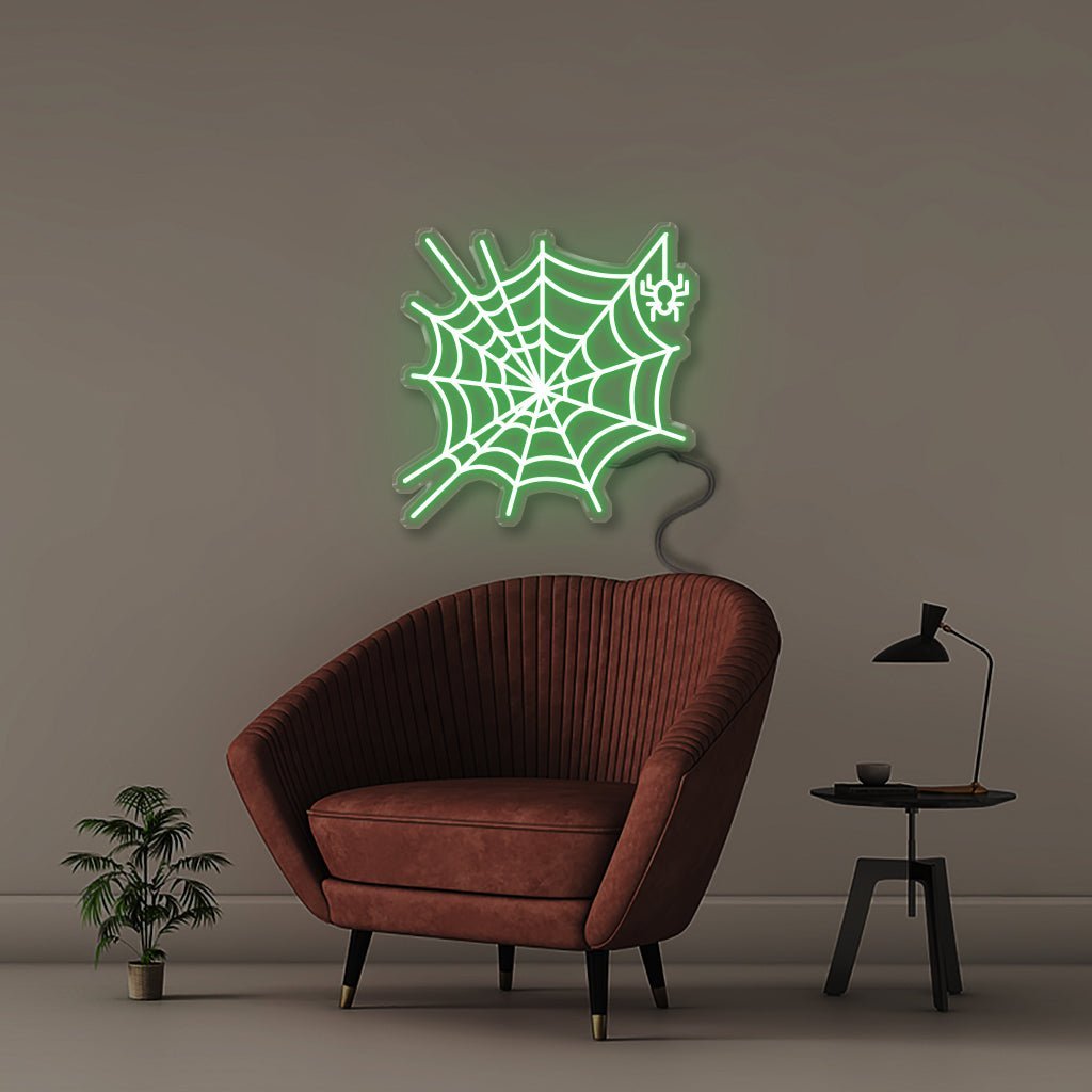 Spider Web - Neonific - LED Neon Signs - 75 CM - Green