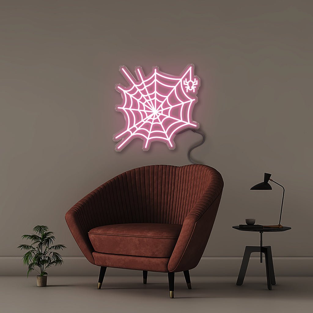 Spider Web - Neonific - LED Neon Signs - 75 CM - Light Pink