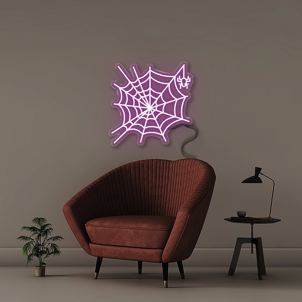 Spider Web - Neonific - LED Neon Signs - 75 CM - Purple