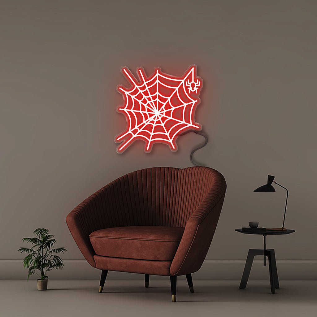 Spider Web - Neonific - LED Neon Signs - 75 CM - Red