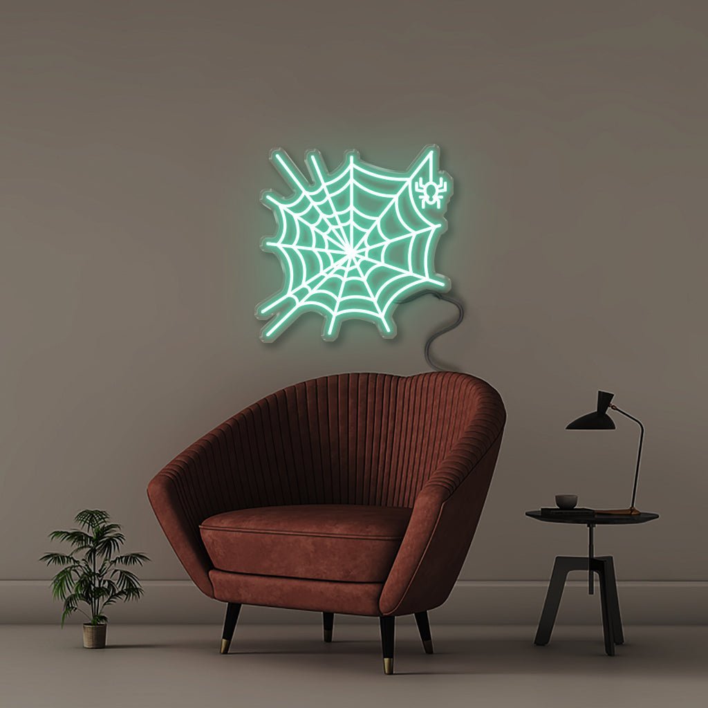 Spider Web - Neonific - LED Neon Signs - 75 CM - Sea Foam