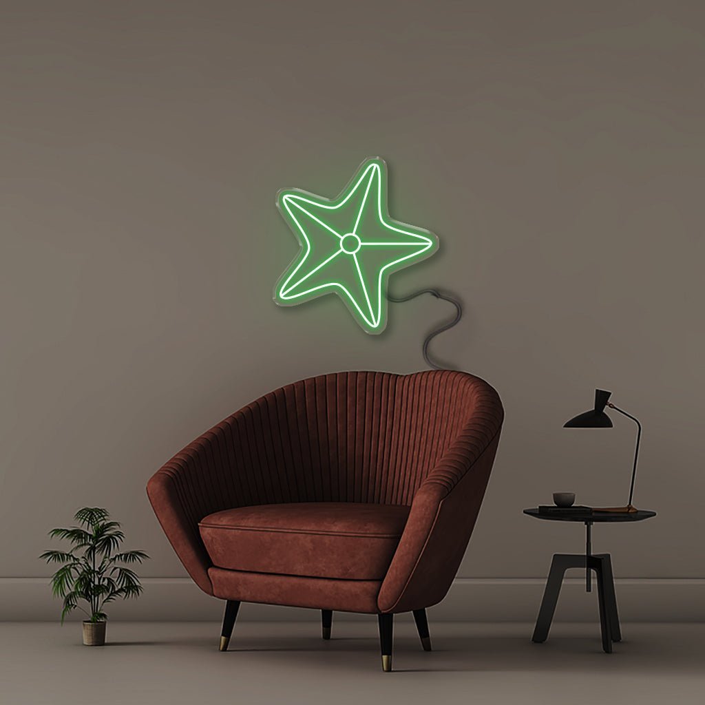 Starfish - Neonific - LED Neon Signs - 50 CM - Green