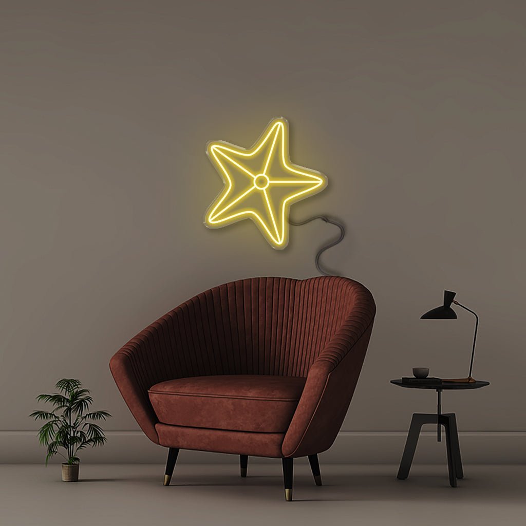 Starfish - Neonific - LED Neon Signs - 50 CM - Yellow