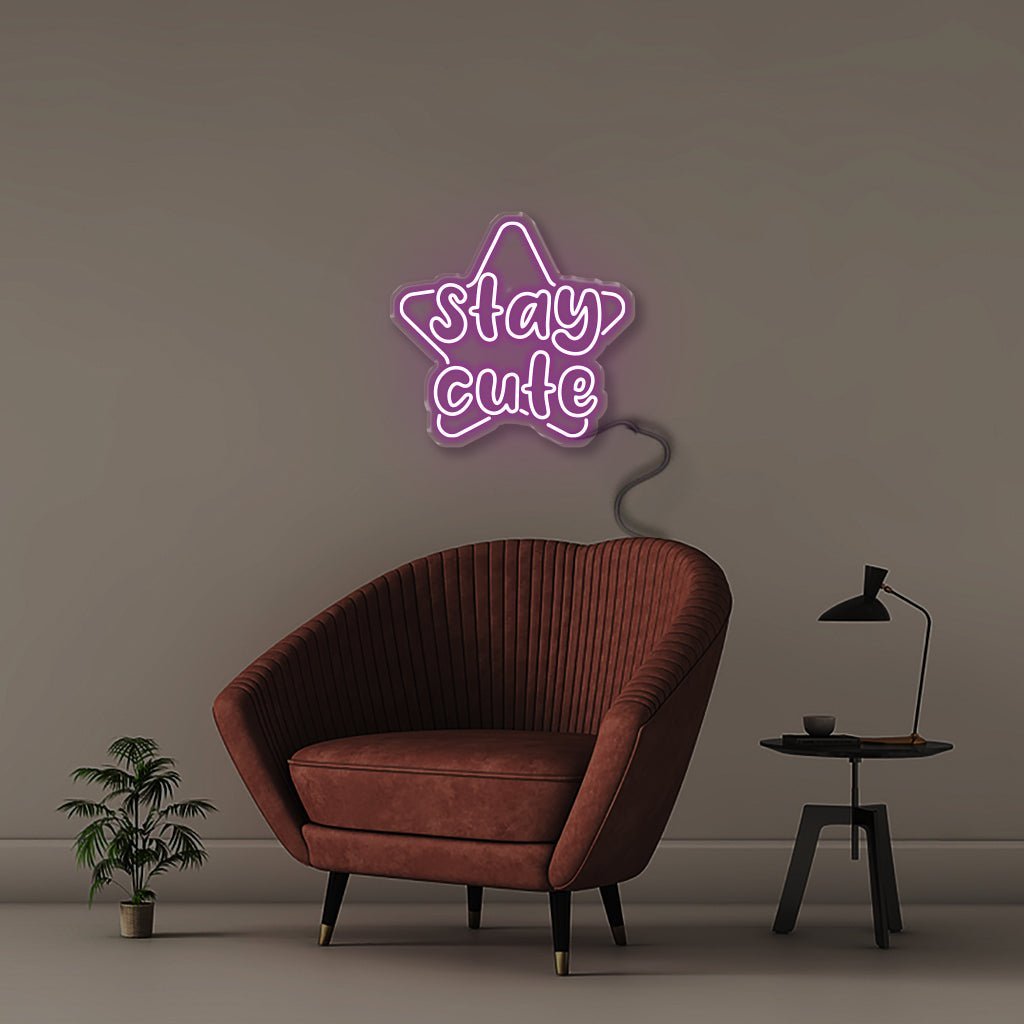 Stay Cute - Neonific - LED Neon Signs - 50 CM - Purple