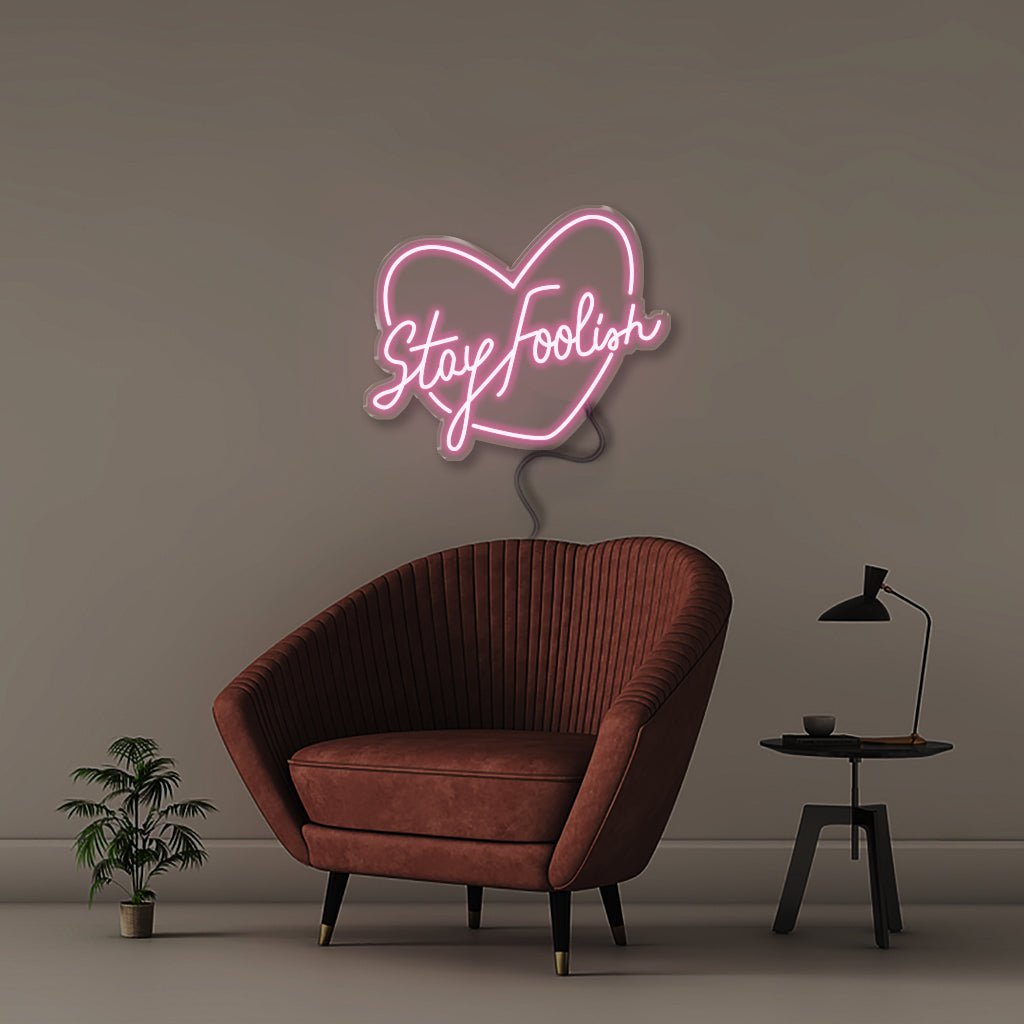 Stay Foolish - Neonific - LED Neon Signs - 60cm - Light Pink