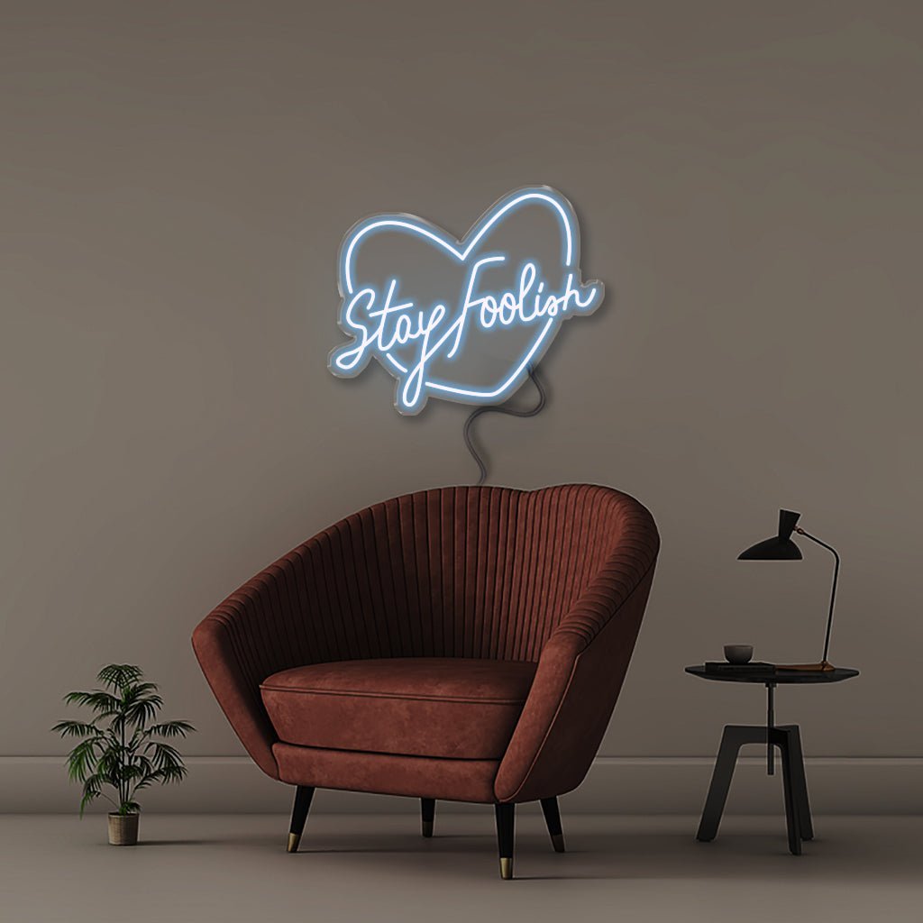 Stay Foolish - Neonific - LED Neon Signs - 60cm - Light Blue