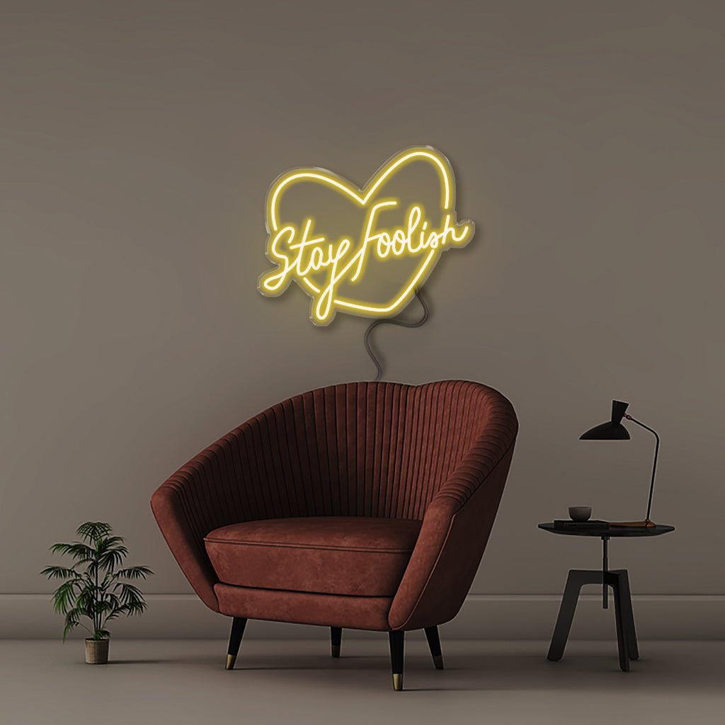 Stay Foolish - Neonific - LED Neon Signs - 60cm - Yellow