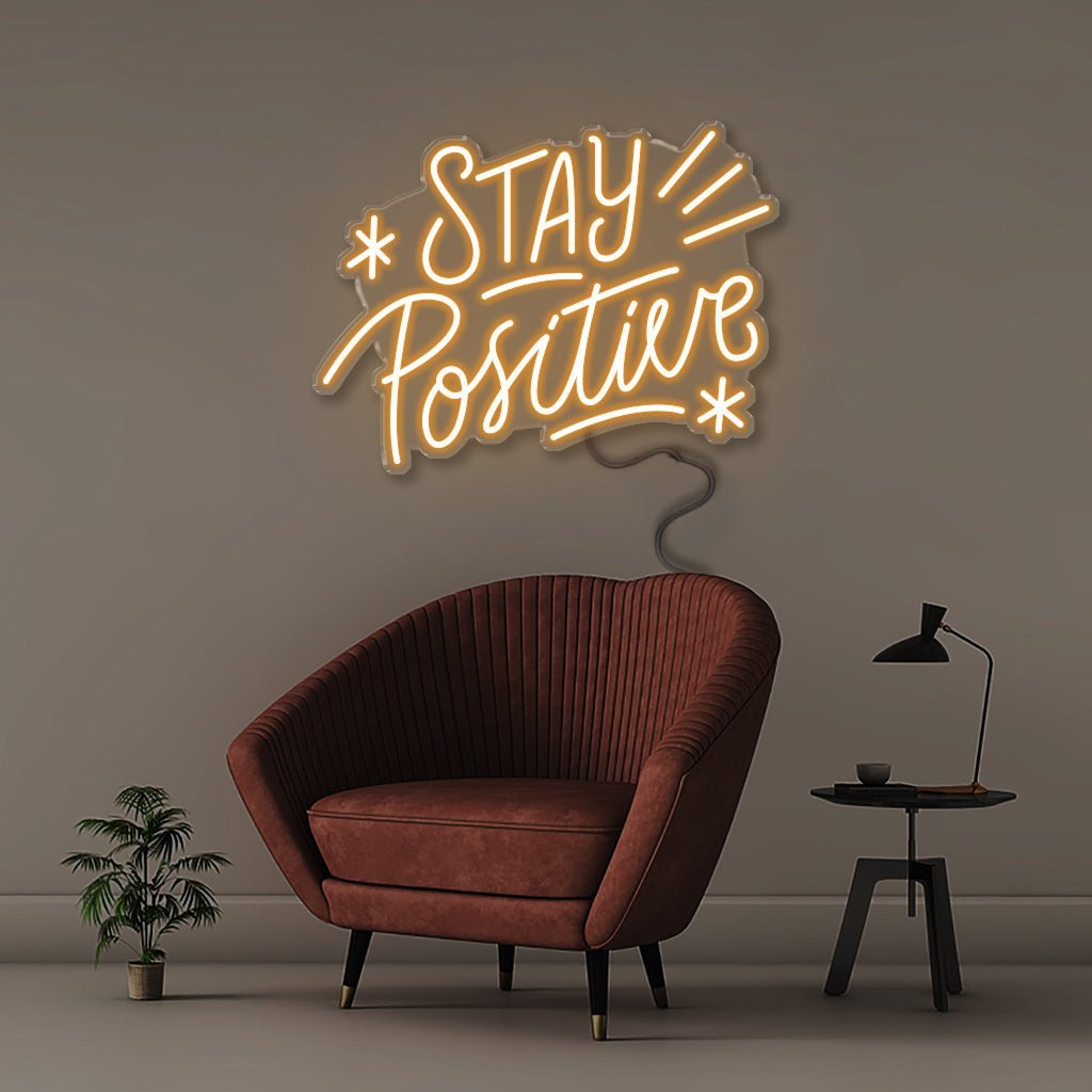 Stay Positive - Neonific - LED Neon Signs - 50 CM - Orange
