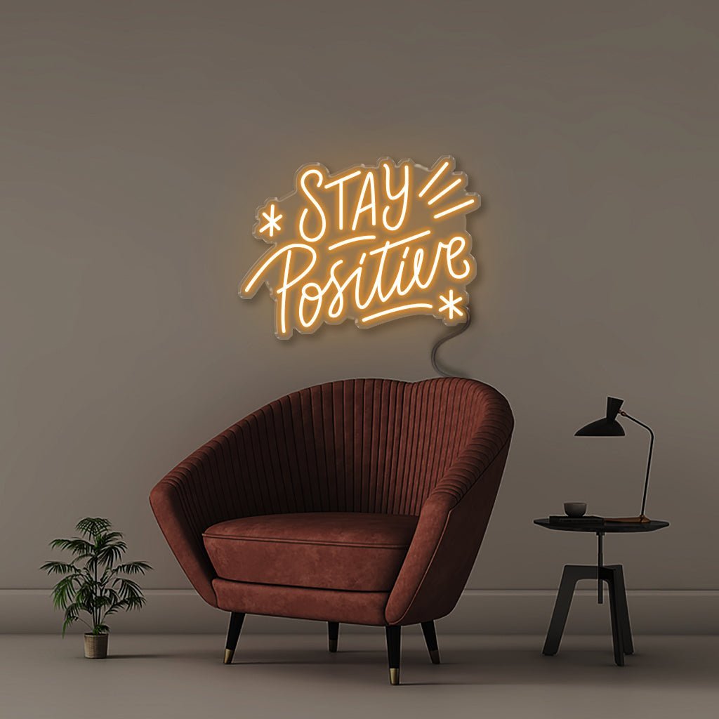 Stay Positive 2 - Neonific - LED Neon Signs - 100 CM - Orange
