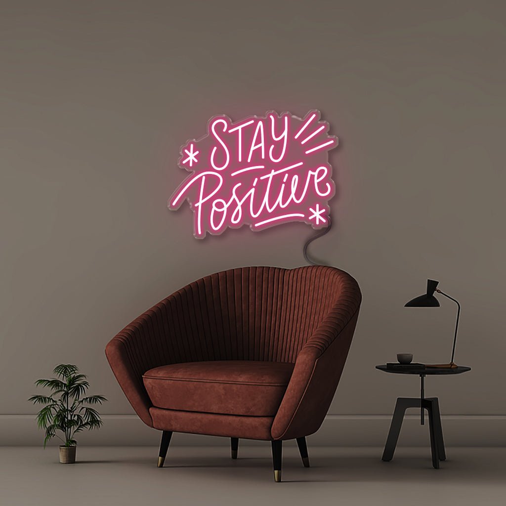 Stay Positive 2 - Neonific - LED Neon Signs - 100 CM - Pink