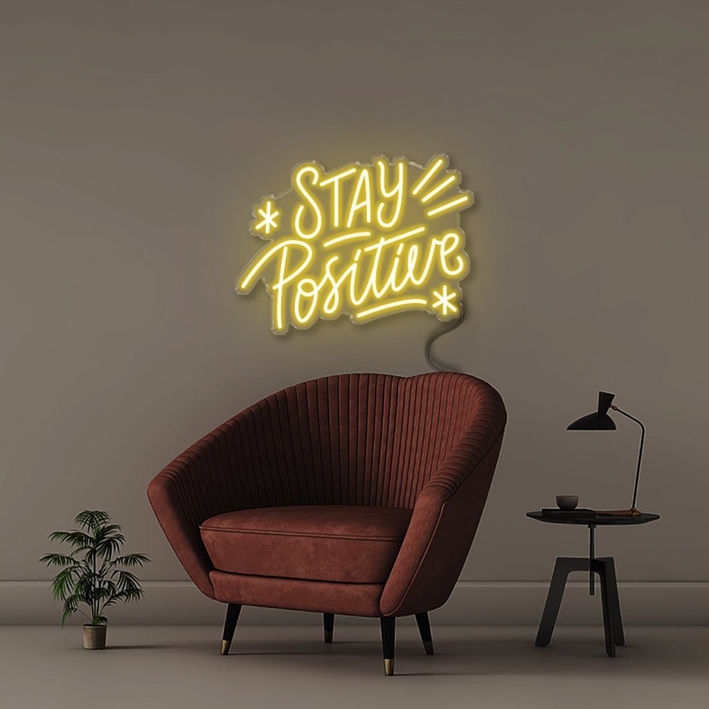 Stay Positive 2 - Neonific - LED Neon Signs - 100 CM - Yellow