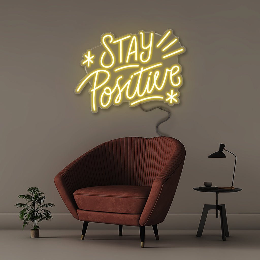 Stay Positive - Neonific - LED Neon Signs - 50 CM - Yellow