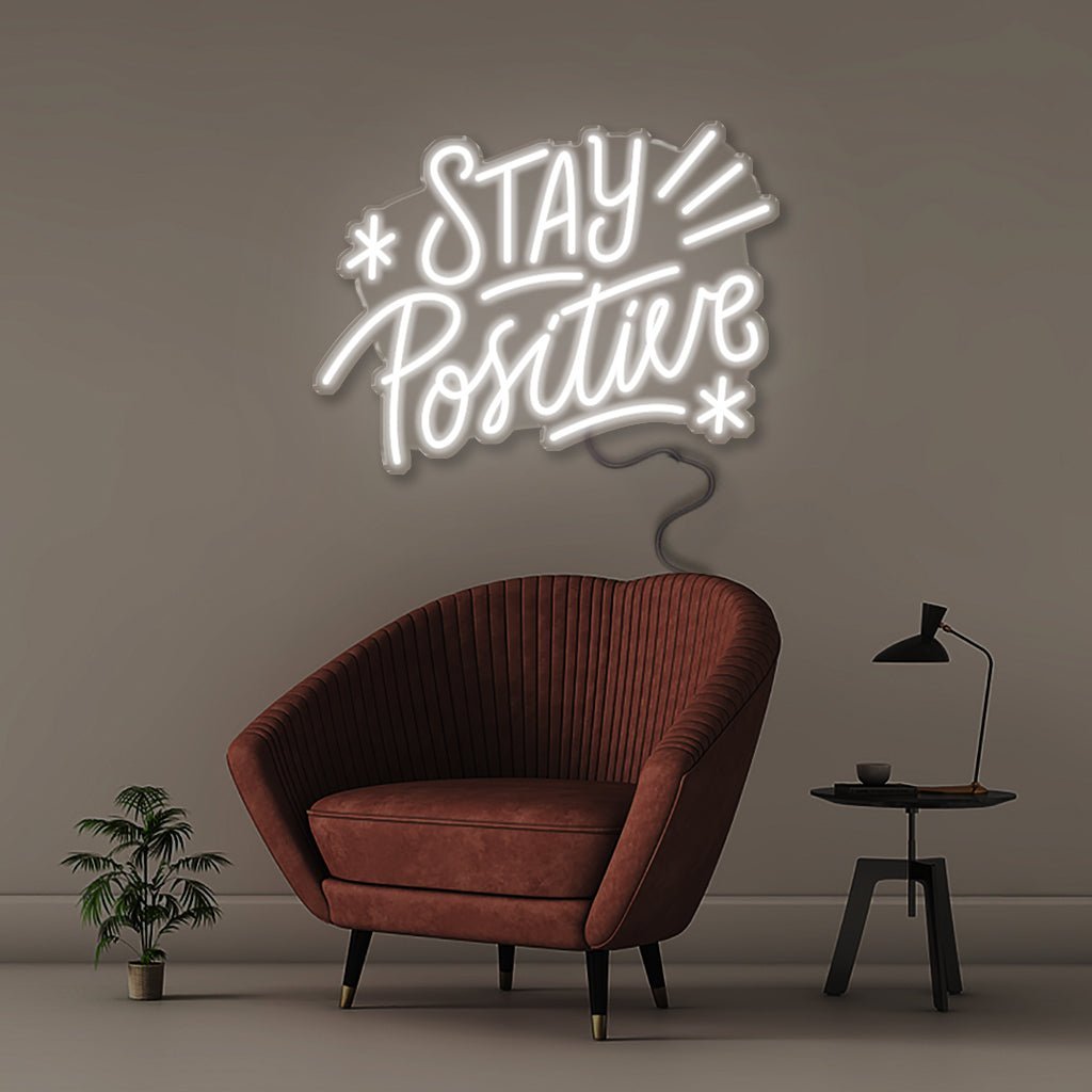 Stay Positive - Neonific - LED Neon Signs - 50 CM - White