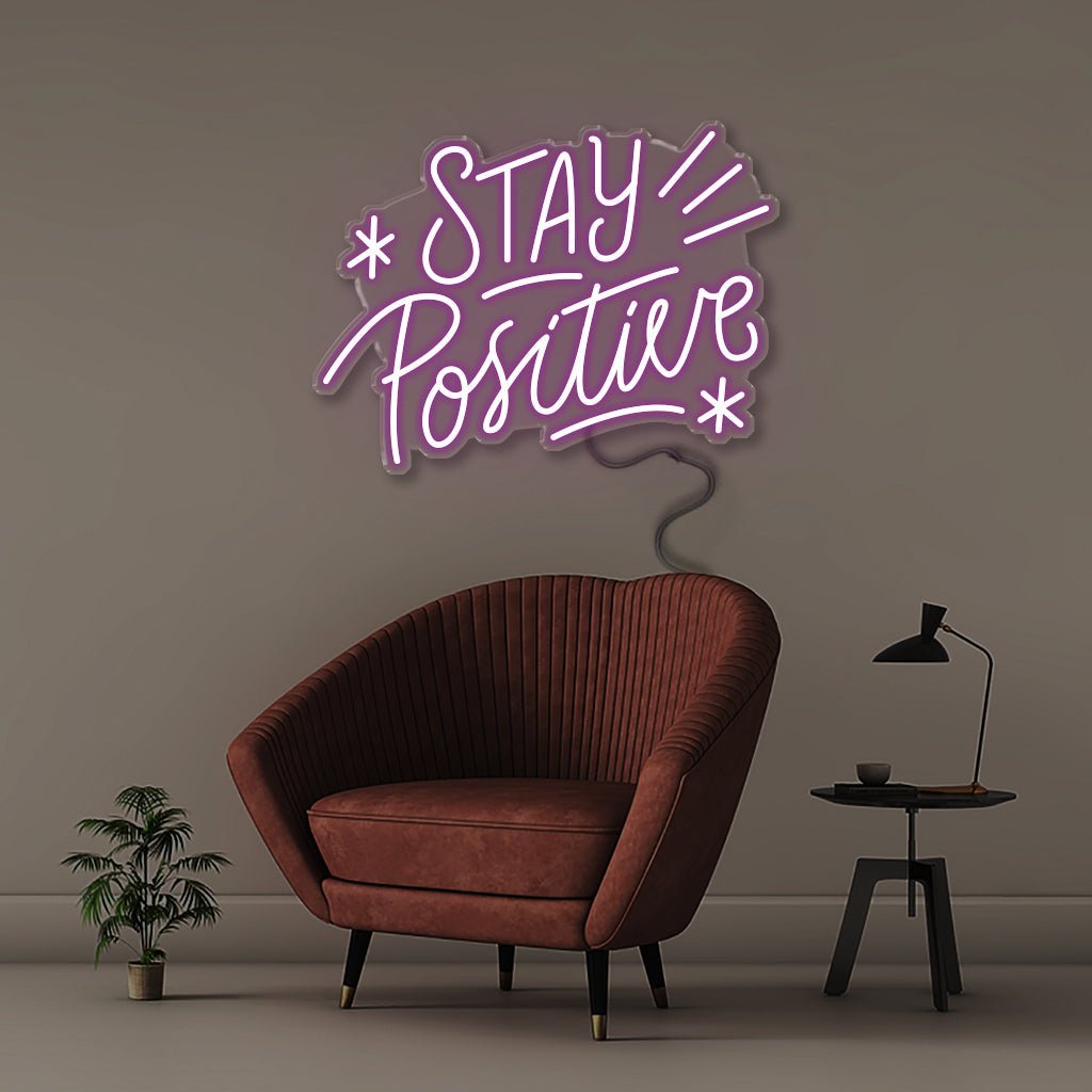 Stay Positive - Neonific - LED Neon Signs - 50 CM - Purple