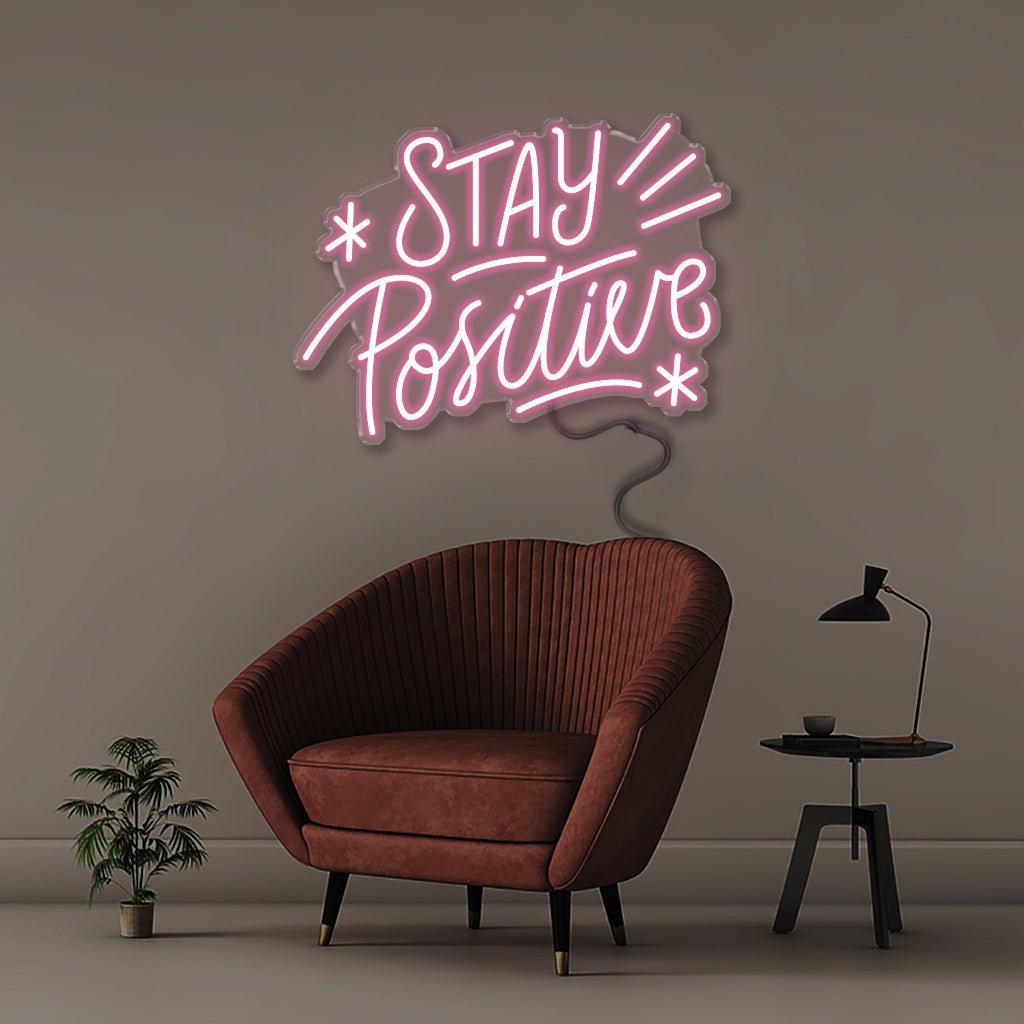 Stay Positive - Neonific - LED Neon Signs - 50 CM - Light Pink