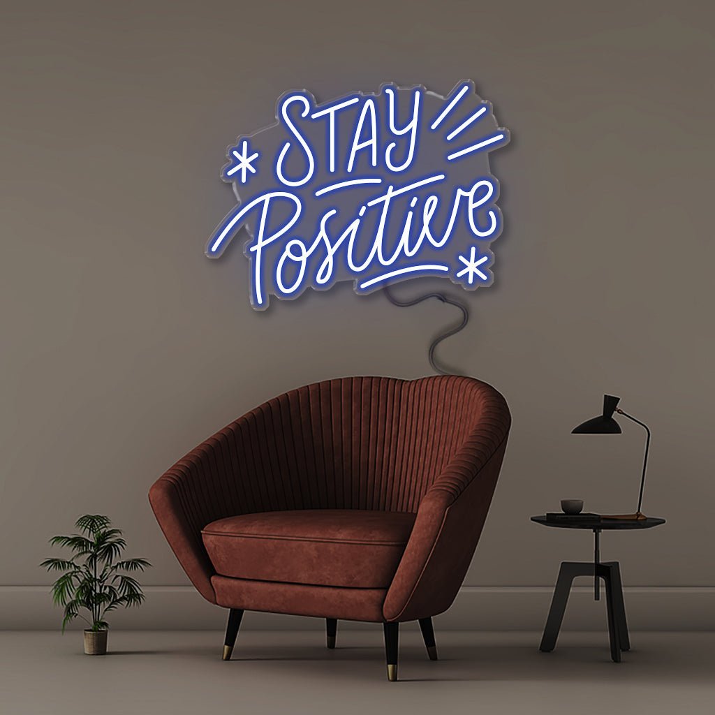 Stay Positive - Neonific - LED Neon Signs - 50 CM - Blue