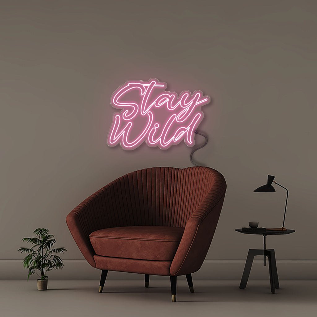 Stay Wild - Neonific - LED Neon Signs - 50 CM - Light Pink