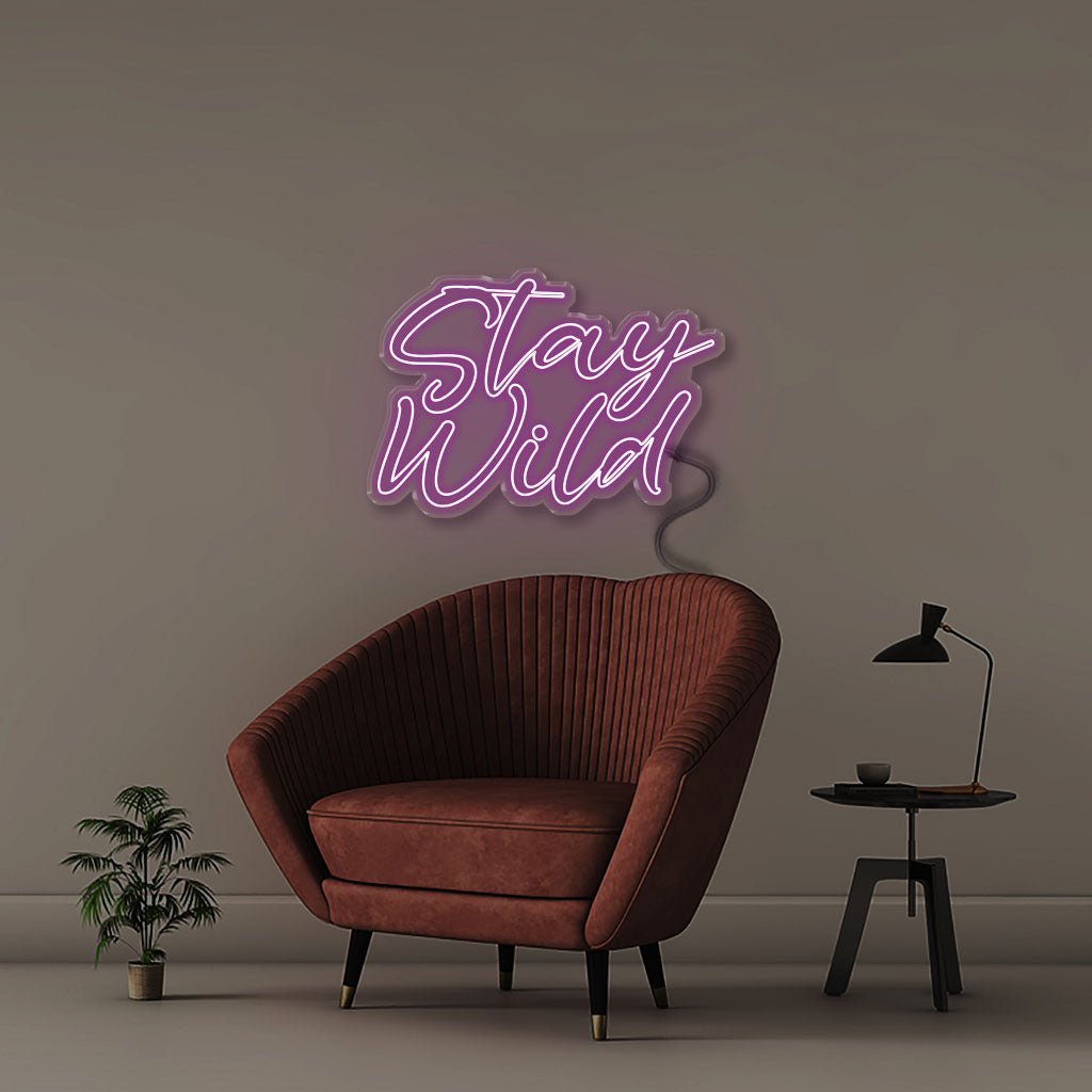 Stay Wild - Neonific - LED Neon Signs - 50 CM - Purple