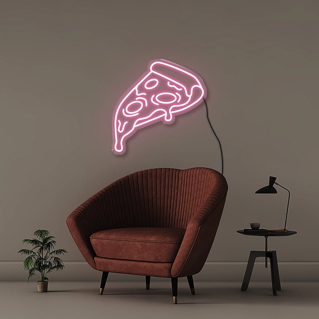 Stuffed Pizza - Neonific - LED Neon Signs - 50 CM - Light Pink