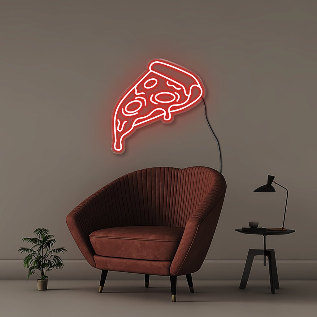Stuffed Pizza - Neonific - LED Neon Signs - 50 CM - Red