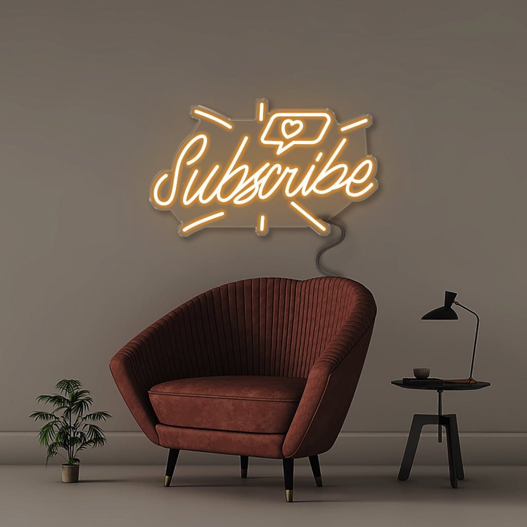 Subscribe - Neonific - LED Neon Signs - 50 CM - Orange